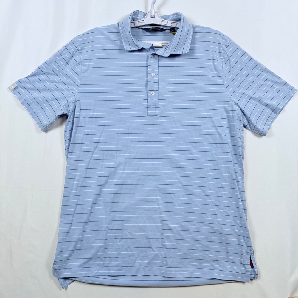 Polo Golf Ralph Lauren Stretch Lisle Striped Golf Polo Shirt Mens Large